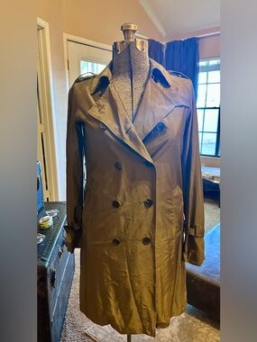 Gucci Olive Green Double-Breasted Trench Coat